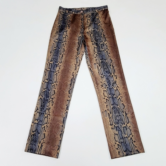 ISIS ♡ Sweet Vintage Los Angeles Snake Skin Print Spandex Stetchy Pants S - Picture 1 of 12